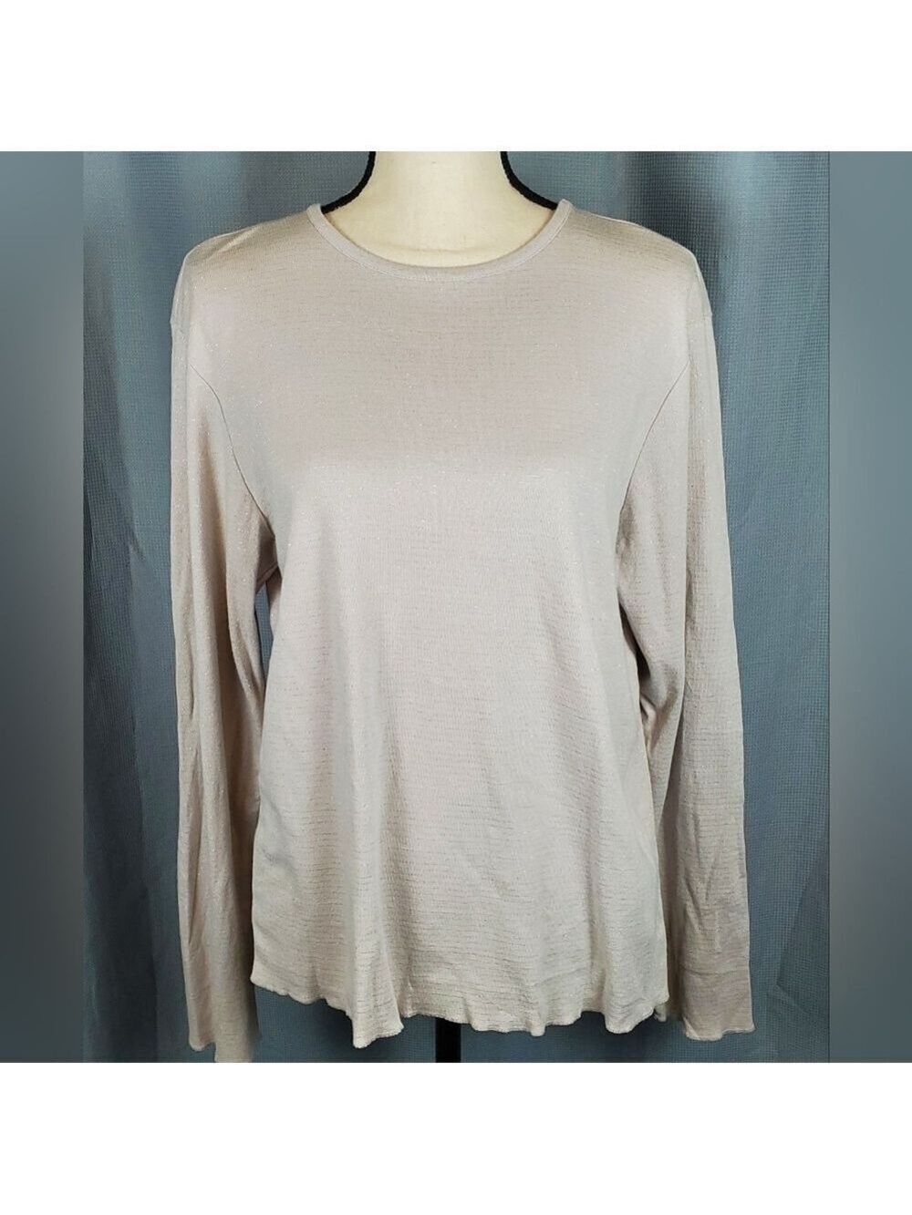 Old Navy Cream Pink Silver Striped Sweater Size XL